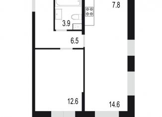 Продается однокомнатная квартира, 49.3 м2, Одинцово, жилой комплекс Союзный, к2