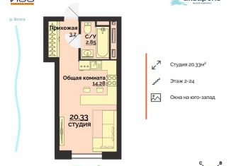 Квартира на продажу студия, 20.3 м2, Ульяновская область