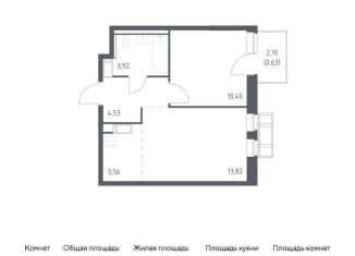Продажа 1-комнатной квартиры, 36.9 м2, Московская область