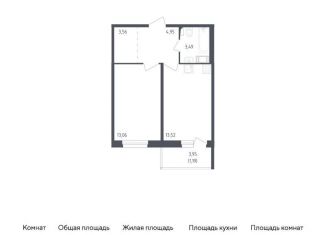 Продажа однокомнатной квартиры, 39.8 м2, Санкт-Петербург, жилой комплекс Астрид, 10