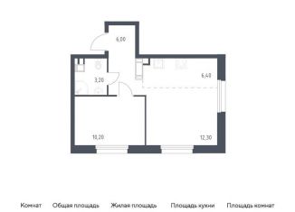 1-комнатная квартира на продажу, 38.1 м2, деревня Столбово, проспект Куприна, 30к1