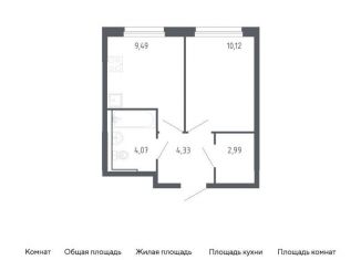Продам 1-комнатную квартиру, 31 м2, Тюмень, жилой комплекс Чаркова 72, 2.1