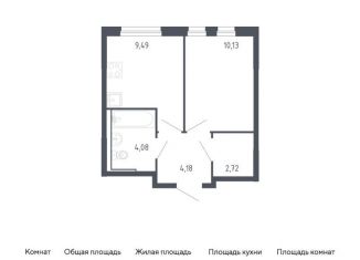 1-ком. квартира на продажу, 30.6 м2, Тюмень, жилой комплекс Чаркова 72, 1.3