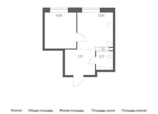 Продается 1-комнатная квартира, 35.4 м2, поселение Филимонковское, Золотошвейная улица