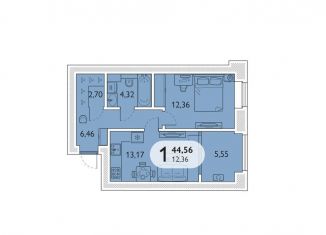 Продам однокомнатную квартиру, 44.6 м2, Брянская область, микрорайон Мегаполис-Парк, 23к2