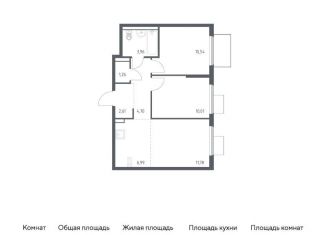 Продажа 2-комнатной квартиры, 51.9 м2, Московская область, жилой комплекс Горки Парк, 6.1