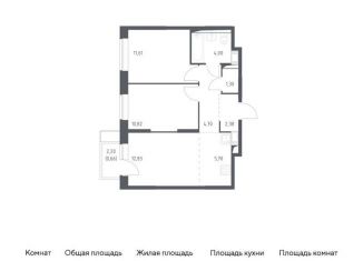 Продаю 2-комнатную квартиру, 54 м2, Московская область, микрорайон Пригород Лесное, к12.1