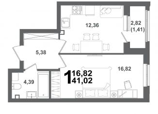 Продается 1-комнатная квартира, 41 м2, Республика Башкортостан