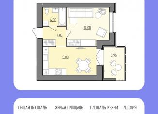 Продам однокомнатную квартиру, 38.8 м2, Рыбинск