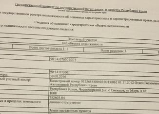 Продается земельный участок, 10 сот., село Снежное, улица Мира