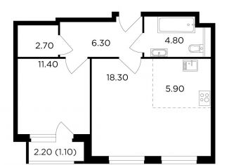 Продам 2-комнатную квартиру, 50.5 м2, Москва, жилой комплекс Филатов Луг, к5