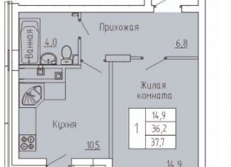 Продам 1-комнатную квартиру, 37.7 м2, Воронежская область, Беговая улица, 49
