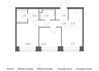 Продаю 2-комнатную квартиру, 54.3 м2, Москва, ЗАО, жилой комплекс Нова, к1