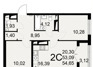Продам 2-комнатную квартиру, 54.7 м2, Тула, Привокзальный территориальный округ