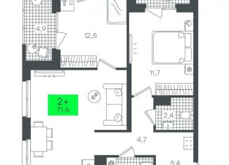 Продаю 2-ком. квартиру, 71.6 м2, Тюменская область, Центральная площадь