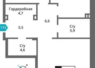 2-комнатная квартира на продажу, 89.8 м2, Московская область, Родниковая улица