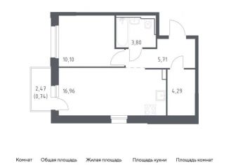 Продаю однокомнатную квартиру, 41.6 м2, Москва, жилой комплекс Квартал Герцена, к2
