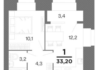 Продаю однокомнатную квартиру, 31.5 м2, Рязань