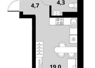 Квартира на продажу студия, 28 м2, Новосибирск, метро Заельцовская, Тайгинская улица, с4