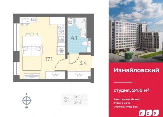 Продажа квартиры студии, 24.6 м2, Санкт-Петербург