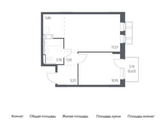 Продается однокомнатная квартира, 41.3 м2, село Лайково