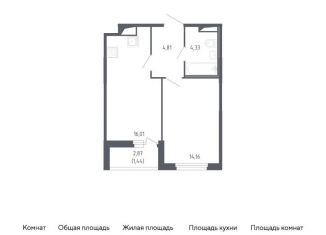 Продажа однокомнатной квартиры, 40.8 м2, Санкт-Петербург, метро Проспект Ветеранов