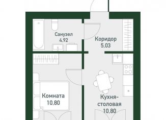 Продается 1-комнатная квартира, 33.2 м2, Свердловская область