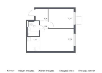 Продам 1-комнатную квартиру, 40.9 м2, Московская область, жилой комплекс Горки Парк, 6.2