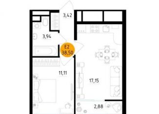 Продам 1-комнатную квартиру, 38.5 м2, Рязань, Железнодорожный район