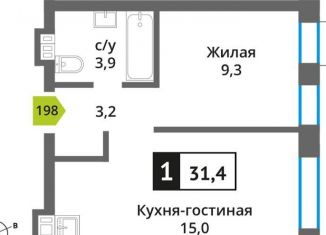 Продам 1-ком. квартиру, 31.4 м2, Красногорск