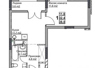 Продается 1-ком. квартира, 36 м2, Нижний Новгород, метро Канавинская
