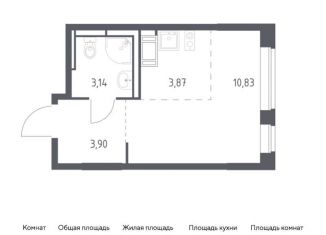 Квартира на продажу студия, 21.7 м2, поселение Кокошкино, жилой комплекс Новое Внуково, к20