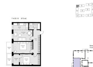 3-комнатная квартира на продажу, 87 м2, Дербент