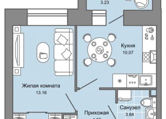 Однокомнатная квартира на продажу, 33 м2, Ульяновск, Засвияжский район, жилой комплекс Город Новаторов, 1