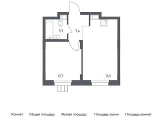 Продажа 1-комнатной квартиры, 33.4 м2, Люберцы, жилой комплекс Люберцы 2020, к70