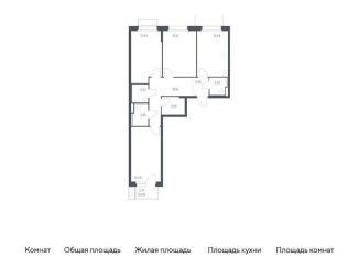Продажа 3-комнатной квартиры, 78.8 м2, поселение Филимонковское, жилой комплекс Квартал Марьино, к2