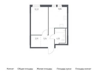 Продается 1-ком. квартира, 34.2 м2, деревня Новосаратовка