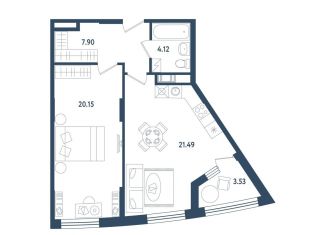Продажа 1-комнатной квартиры, 55.4 м2, Сестрорецк