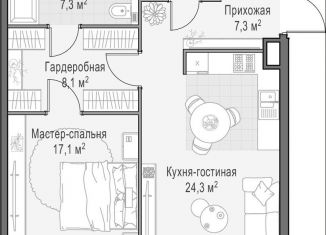 Продажа однокомнатной квартиры, 67.4 м2, Москва, метро Улица 1905 года