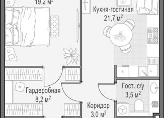 Продажа 1-комнатной квартиры, 70.5 м2, Москва, метро Выставочная