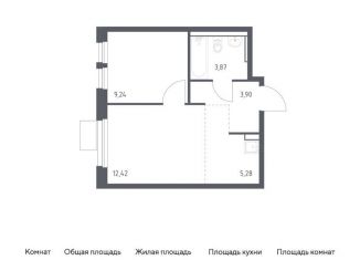 Продам однокомнатную квартиру, 34.7 м2, Московская область