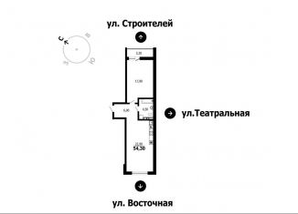 Продам двухкомнатную квартиру, 51.3 м2, Свердловская область, Восточная улица
