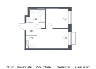 Продается 1-комнатная квартира, 32.6 м2, посёлок Мирный, жилой комплекс Томилино Парк, к6.3