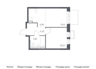 Продается однокомнатная квартира, 34 м2, Ленинский городской округ, жилой комплекс Новое Видное, 15