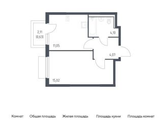 Продам 1-комнатную квартиру, 34.9 м2, Московская область, микрорайон Пригород Лесное, к18
