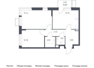 Продаю 2-комнатную квартиру, 54.6 м2, посёлок Жилино-1, жилой комплекс Егорово Парк, к3.2, ЖК Егорово Парк