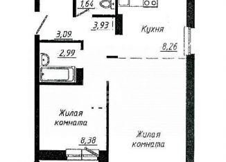 Продаю двухкомнатную квартиру, 46.4 м2, Новосибирск, улица Ошанина, 3, ЖК Сокольники