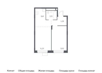 1-ком. квартира на продажу, 45 м2, Балашиха, жилой квартал Новоград Павлино, к34