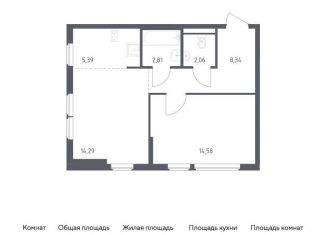 Продается 1-ком. квартира, 47.5 м2, Москва, жилой комплекс Остафьево, к20