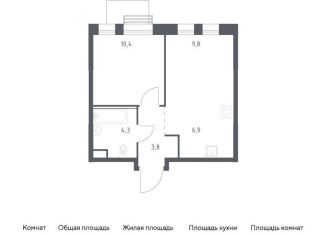 Продам 1-комнатную квартиру, 35.2 м2, Москва, ЮВАО